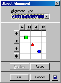 Okno Object Alignment